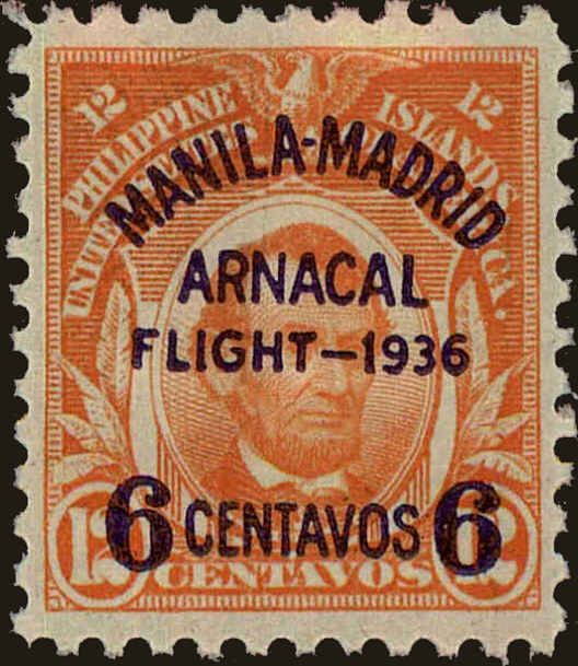 Front view of Philippines (US) C55 collectors stamp
