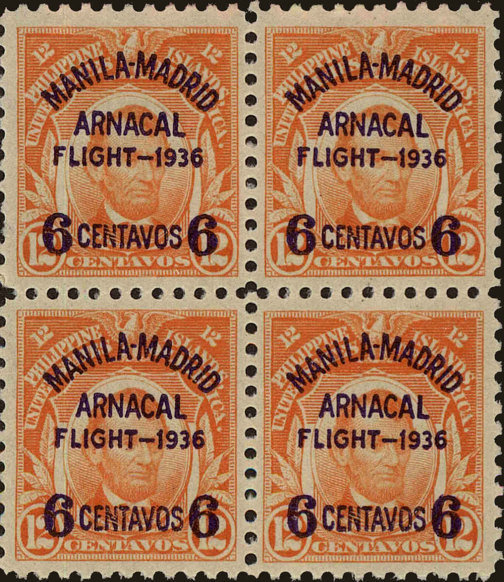 Front view of Philippines (US) C55 collectors stamp