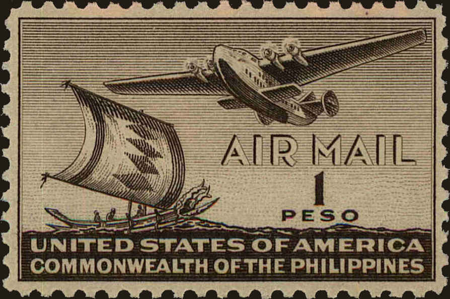 Front view of Philippines (US) C62 collectors stamp