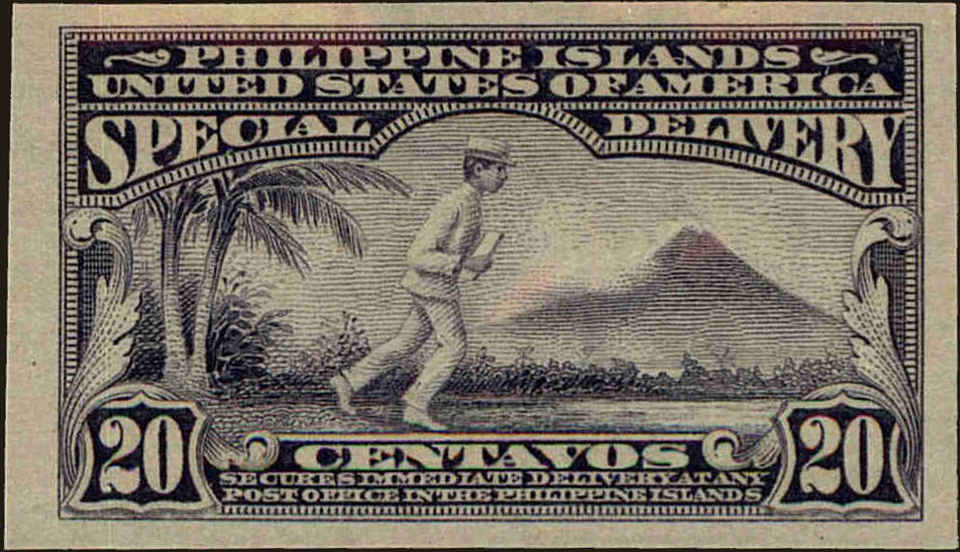 Front view of Philippines (US) E6 collectors stamp