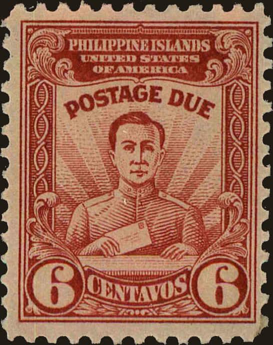 Front view of Philippines (US) J9 collectors stamp