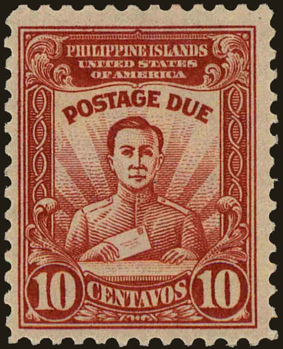 Front view of Philippines (US) J11 collectors stamp