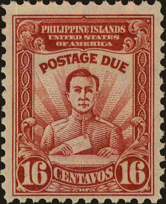 Front view of Philippines (US) J13 collectors stamp