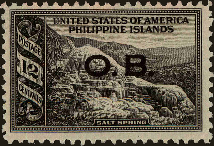Front view of Philippines (US) O20 collectors stamp