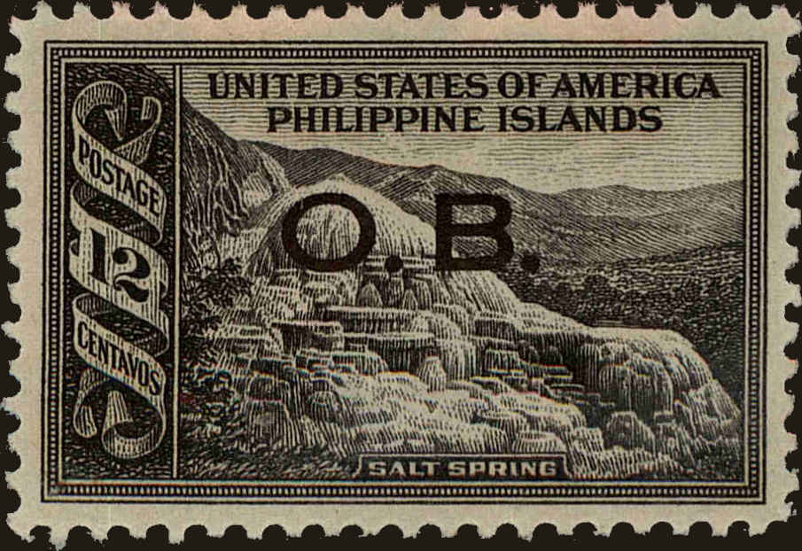 Front view of Philippines (US) O20 collectors stamp