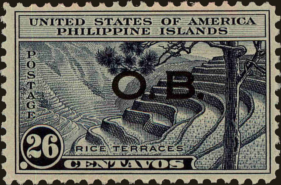 Front view of Philippines (US) O23 collectors stamp