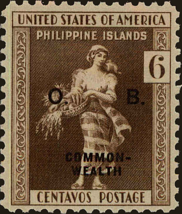 Front view of Philippines (US) O29 collectors stamp