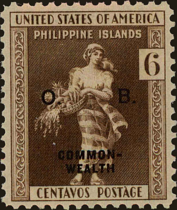 Front view of Philippines (US) O29 collectors stamp