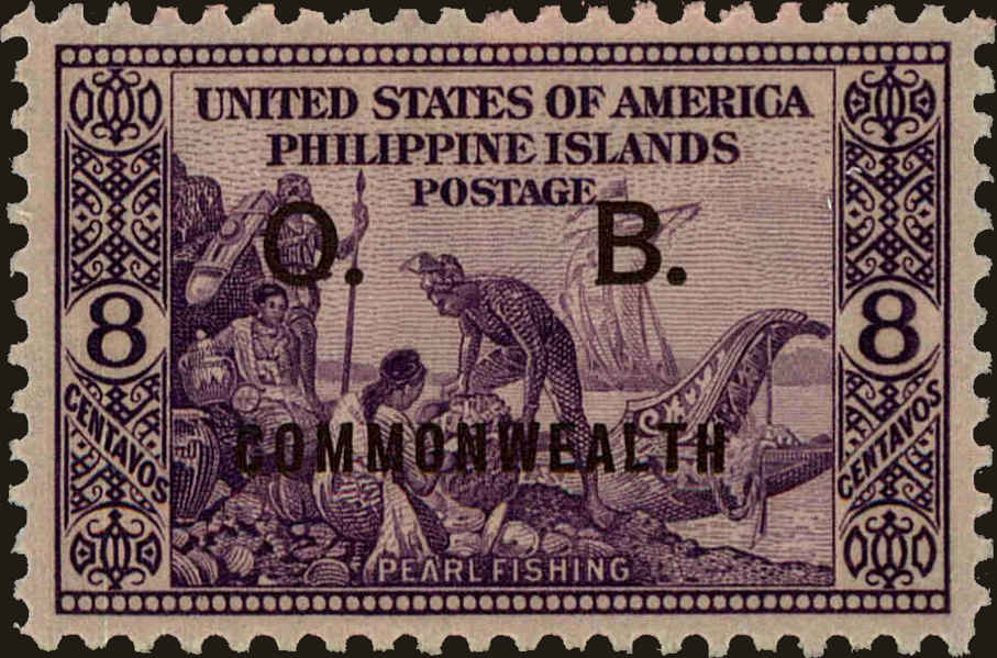 Front view of Philippines (US) O30 collectors stamp