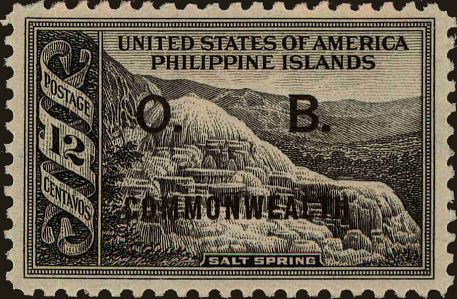 Front view of Philippines (US) O32 collectors stamp