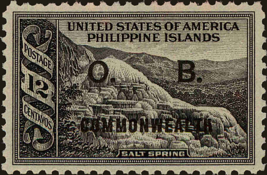 Front view of Philippines (US) O32 collectors stamp