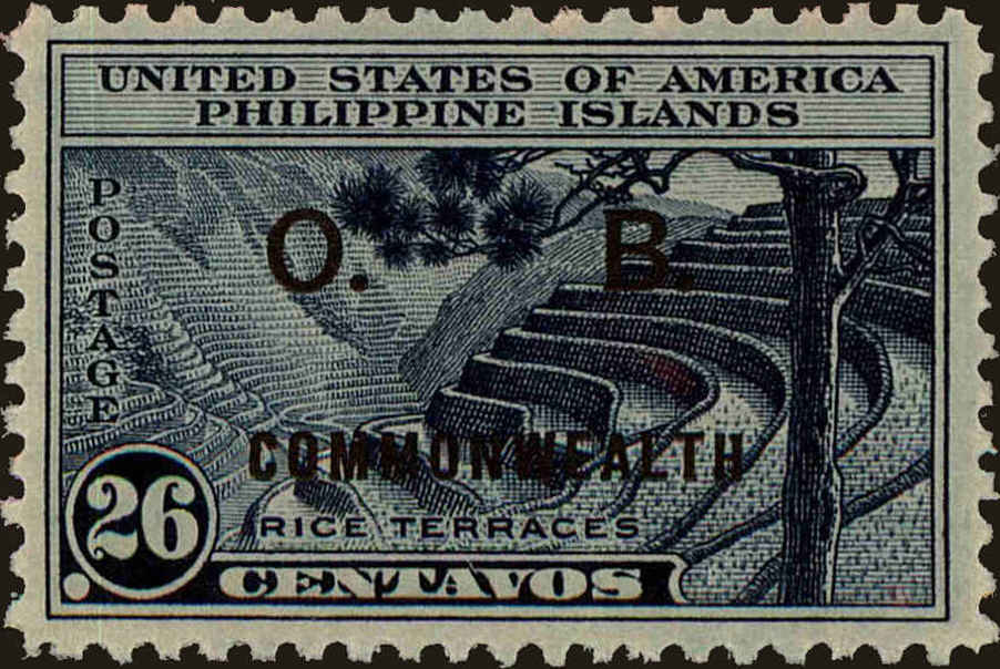 Front view of Philippines (US) O35 collectors stamp