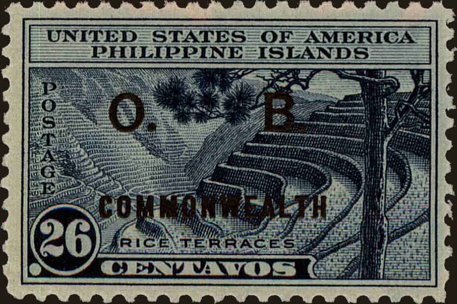 Front view of Philippines (US) O35 collectors stamp