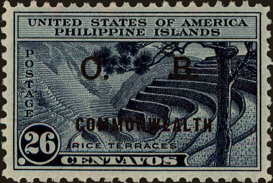 Front view of Philippines (US) O35 collectors stamp