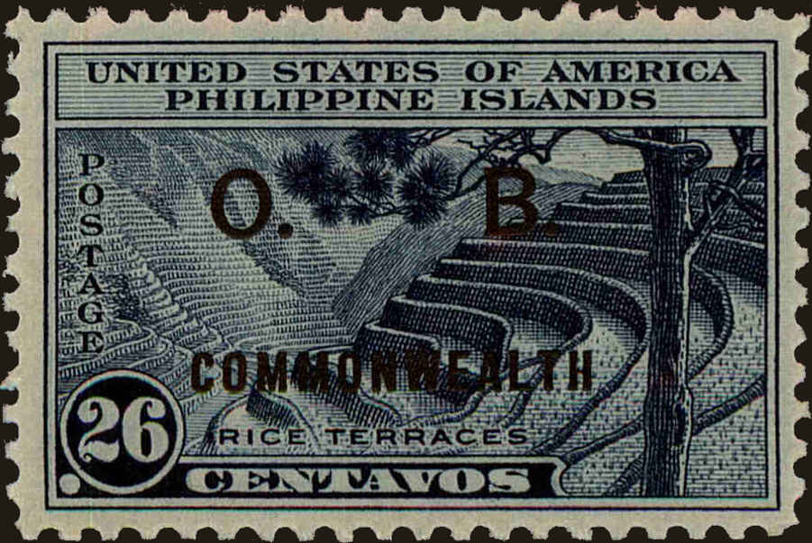 Front view of Philippines (US) O35 collectors stamp