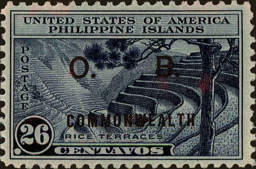 Front view of Philippines (US) O35 collectors stamp