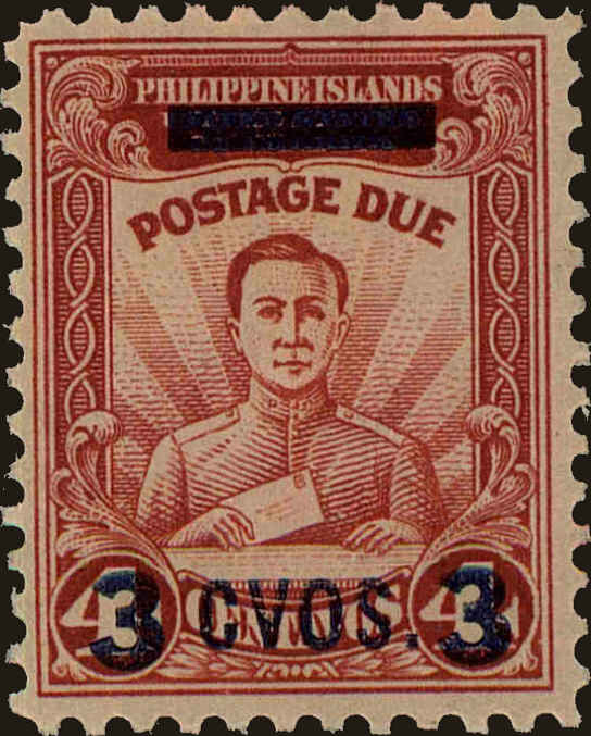 Front view of Philippines (US) NJ1 collectors stamp
