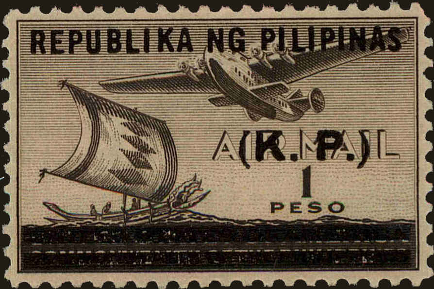 Front view of Philippines (US) NO7 collectors stamp