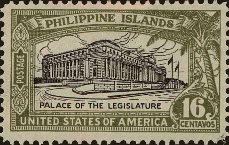 Front view of Philippines (US) 321 collectors stamp