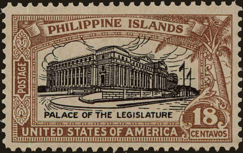 Front view of Philippines (US) 322 collectors stamp