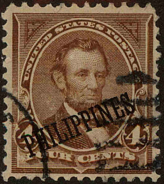 Front view of Philippines (US) 220 collectors stamp
