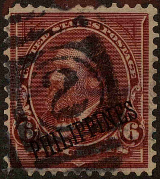 Front view of Philippines (US) 221 collectors stamp