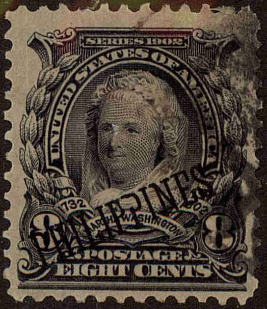 Front view of Philippines (US) 232 collectors stamp