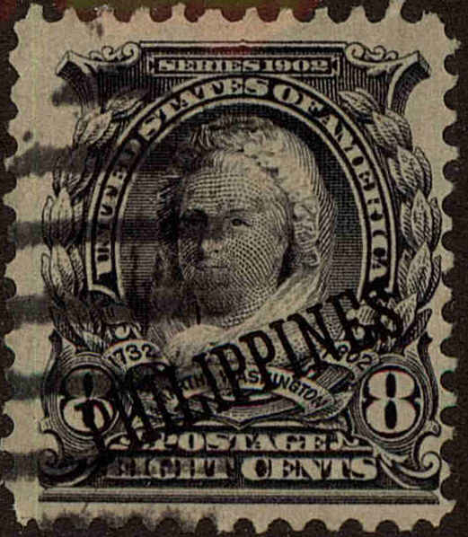 Front view of Philippines (US) 232 collectors stamp