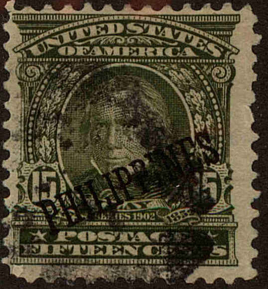 Front view of Philippines (US) 235 collectors stamp