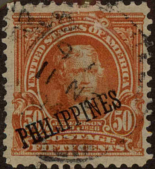 Front view of Philippines (US) 236 collectors stamp