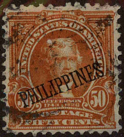 Front view of Philippines (US) 236 collectors stamp