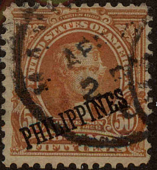 Front view of Philippines (US) 236 collectors stamp