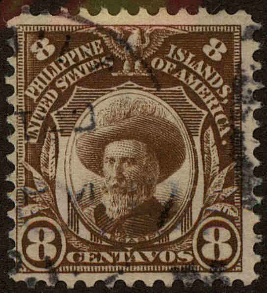 Front view of Philippines (US) 244 collectors stamp