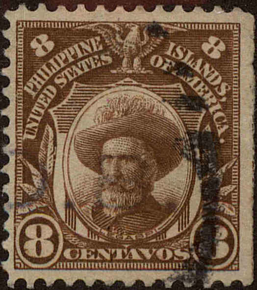 Front view of Philippines (US) 264 collectors stamp