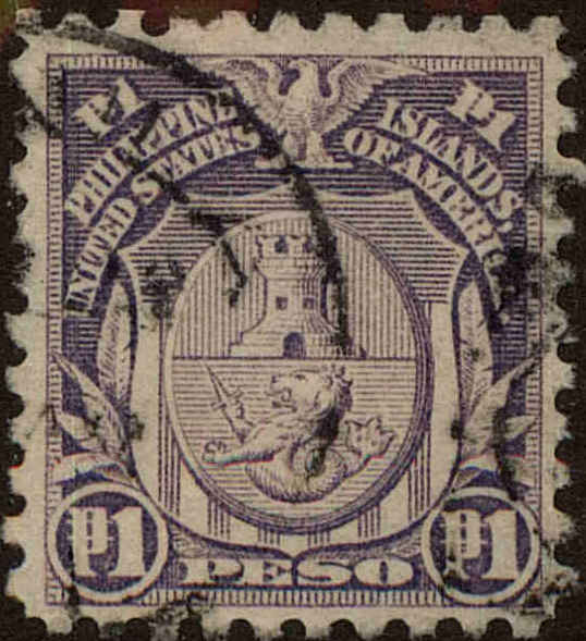 Front view of Philippines (US) 284 collectors stamp