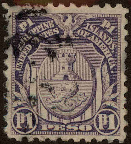 Front view of Philippines (US) 284 collectors stamp