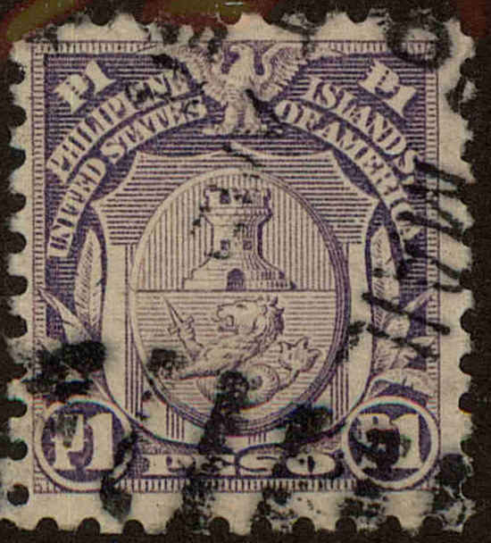 Front view of Philippines (US) 284 collectors stamp