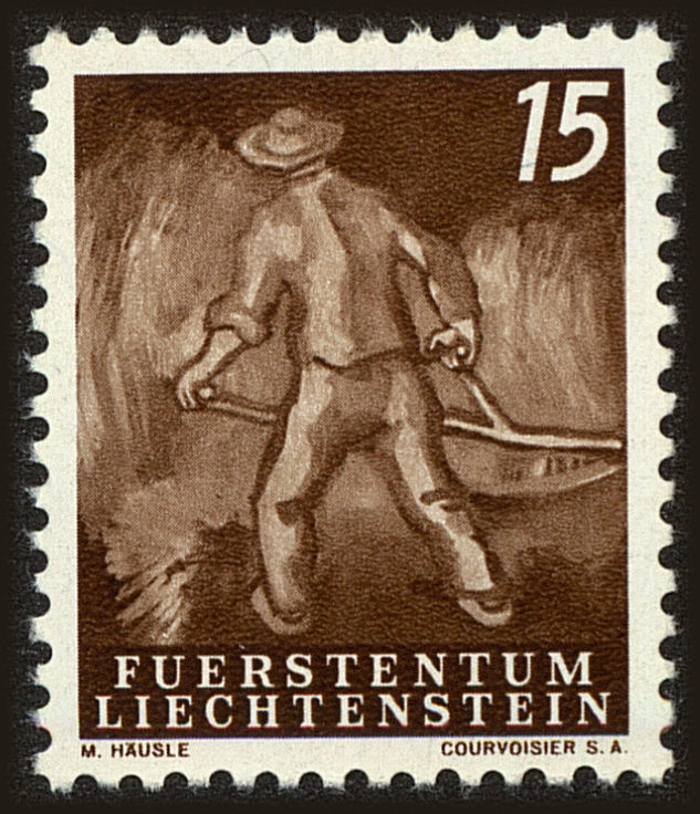 Front view of Liechtenstein 249 collectors stamp