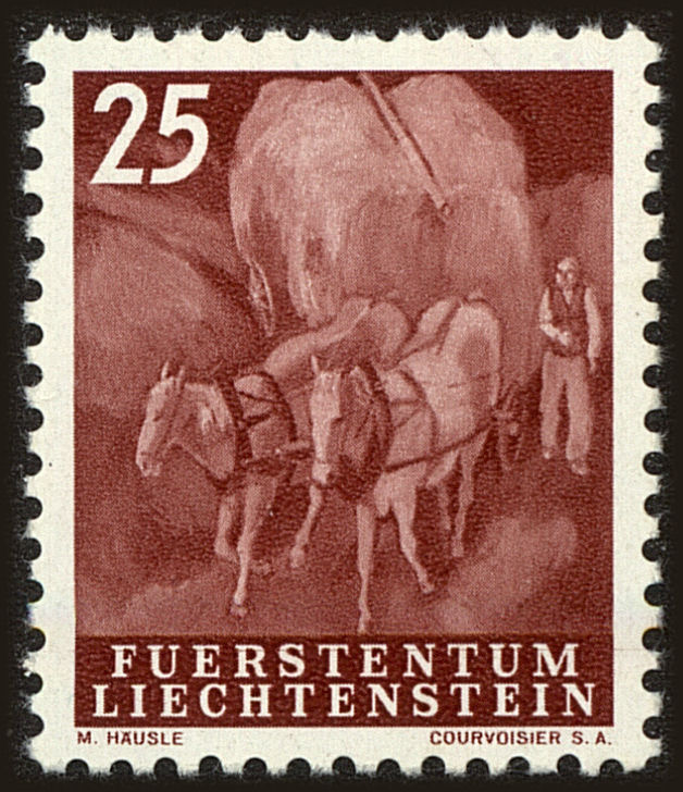 Front view of Liechtenstein 251 collectors stamp