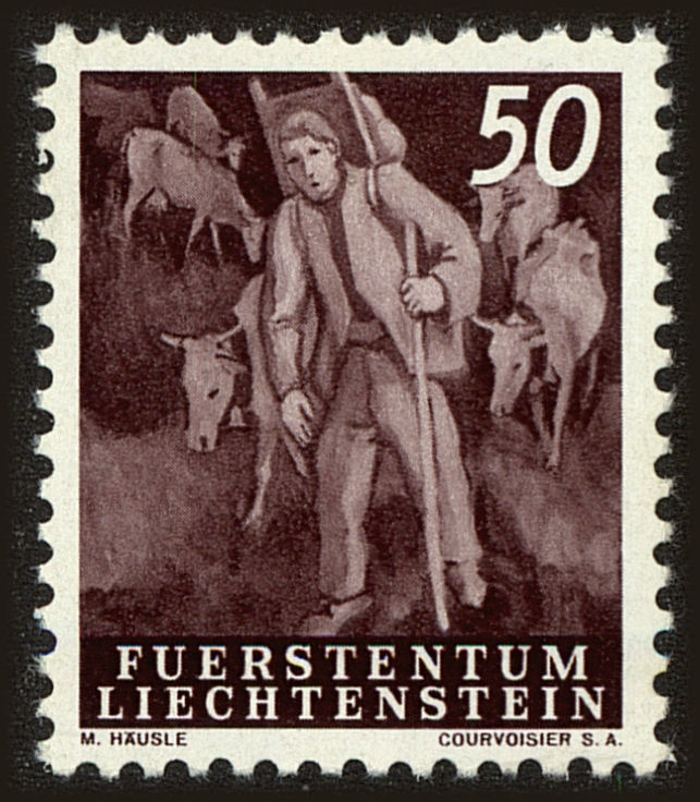 Front view of Liechtenstein 254 collectors stamp