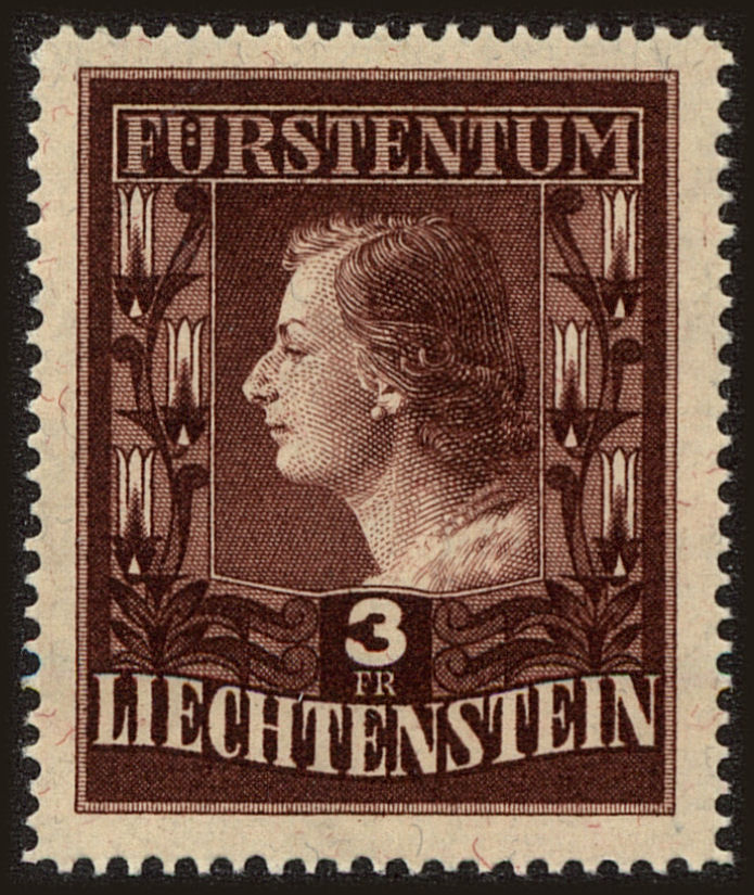 Front view of Liechtenstein 260a collectors stamp