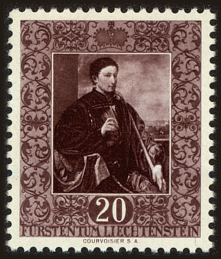 Front view of Liechtenstein 261 collectors stamp