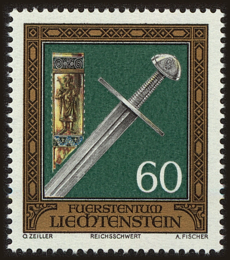 Front view of Liechtenstein 568 collectors stamp