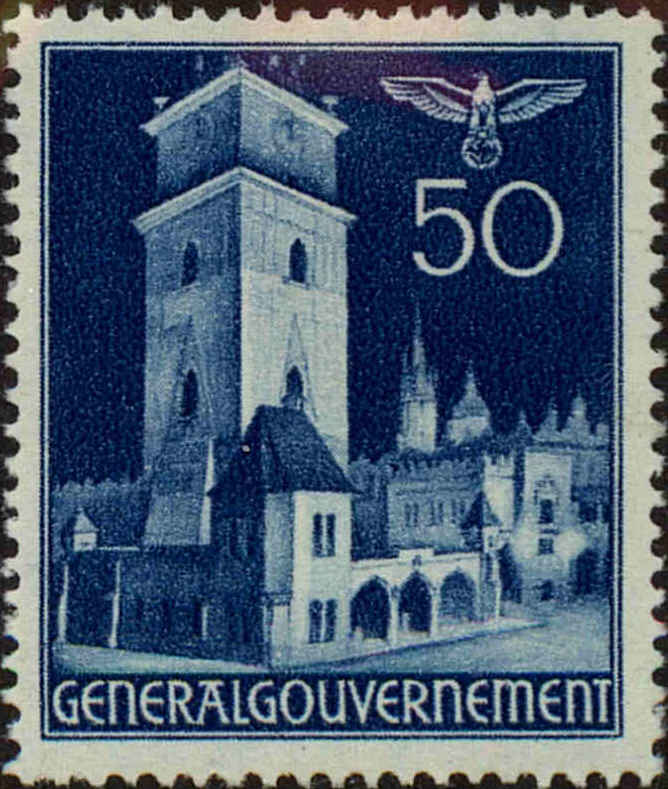 Front view of Polish Republic N68 collectors stamp
