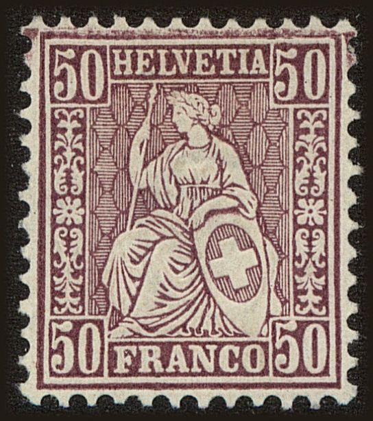 Front view of Switzerland 59 collectors stamp