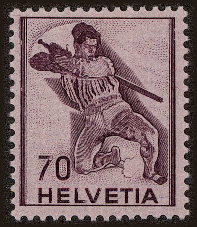 Front view of Switzerland 272 collectors stamp