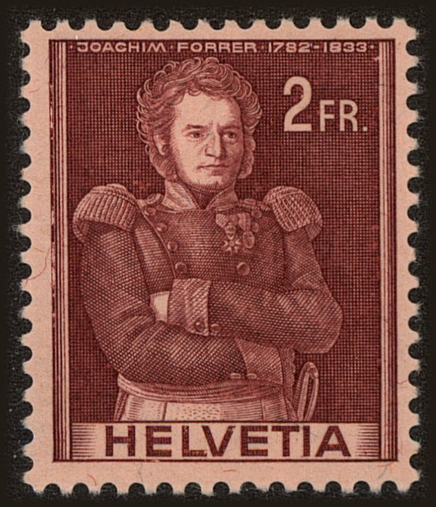 Front view of Switzerland 278 collectors stamp