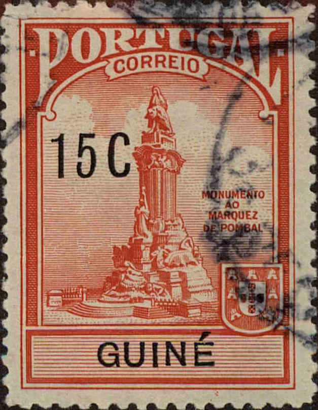 Front view of Portuguese Guinea RA2 collectors stamp