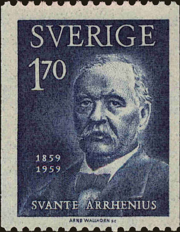 Front view of Sweden 548 collectors stamp