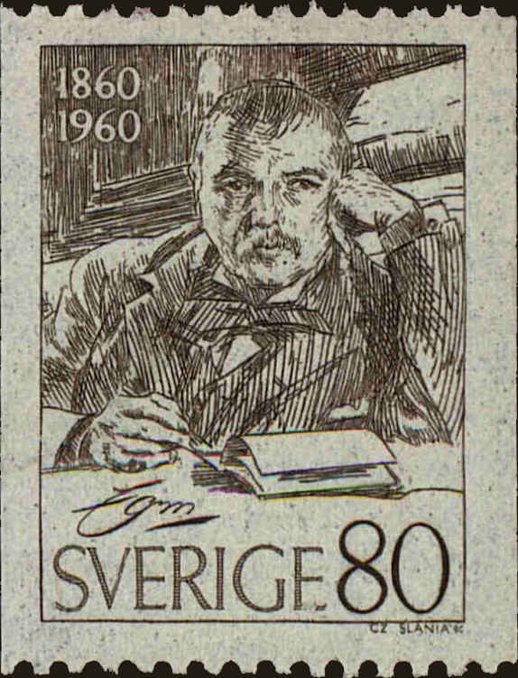 Front view of Sweden 551 collectors stamp
